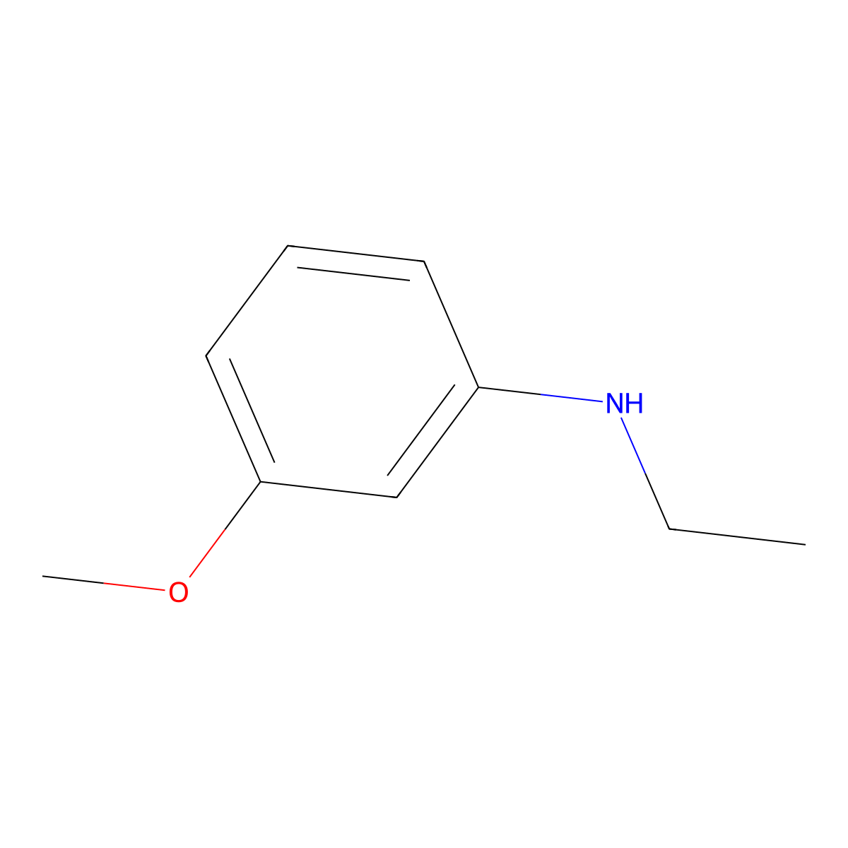 N-ethyl-3-methoxyaniline molecular structure, CAS 41115-30-4