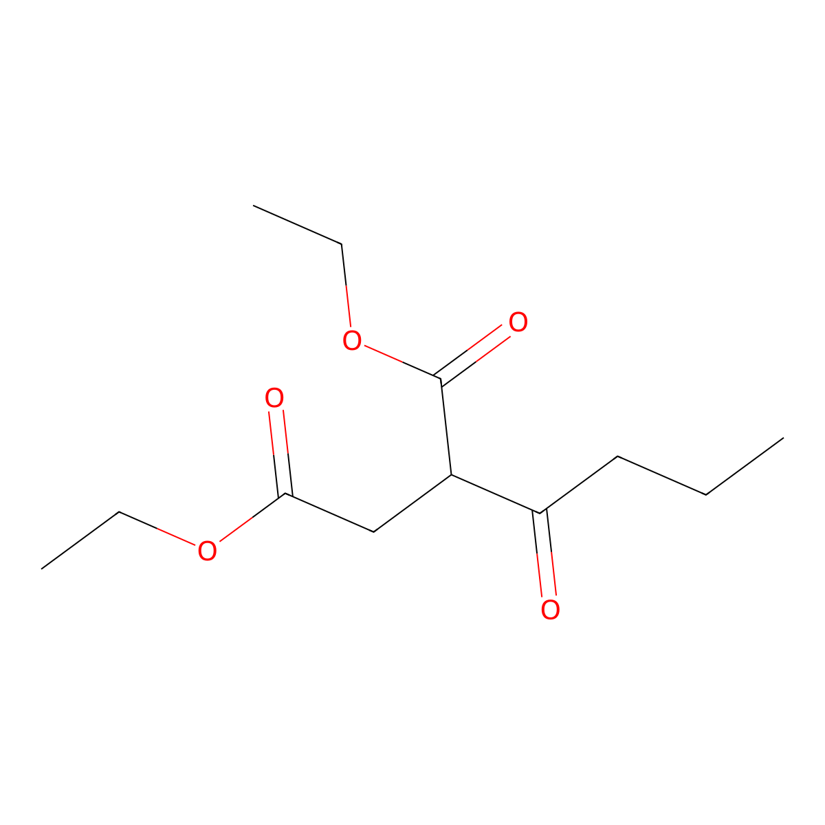 Butanedioic acid, 2-(1-oxobutyl)-, 1,4-diethyl ester molecular structure, CAS 41117-77-5