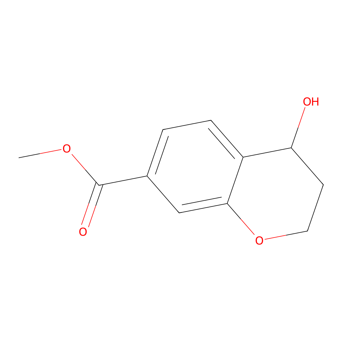 Methyl 4-hydroxychroman-7-carboxylate molecular structure, CAS 41118-36-9