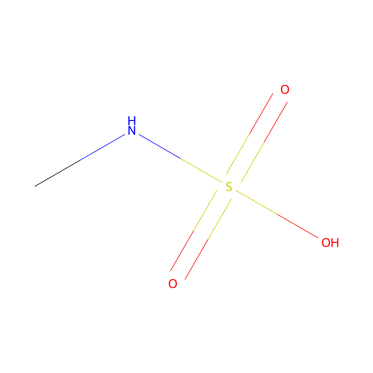 Methylsulfamic acid molecular structure, CAS 4112-03-2