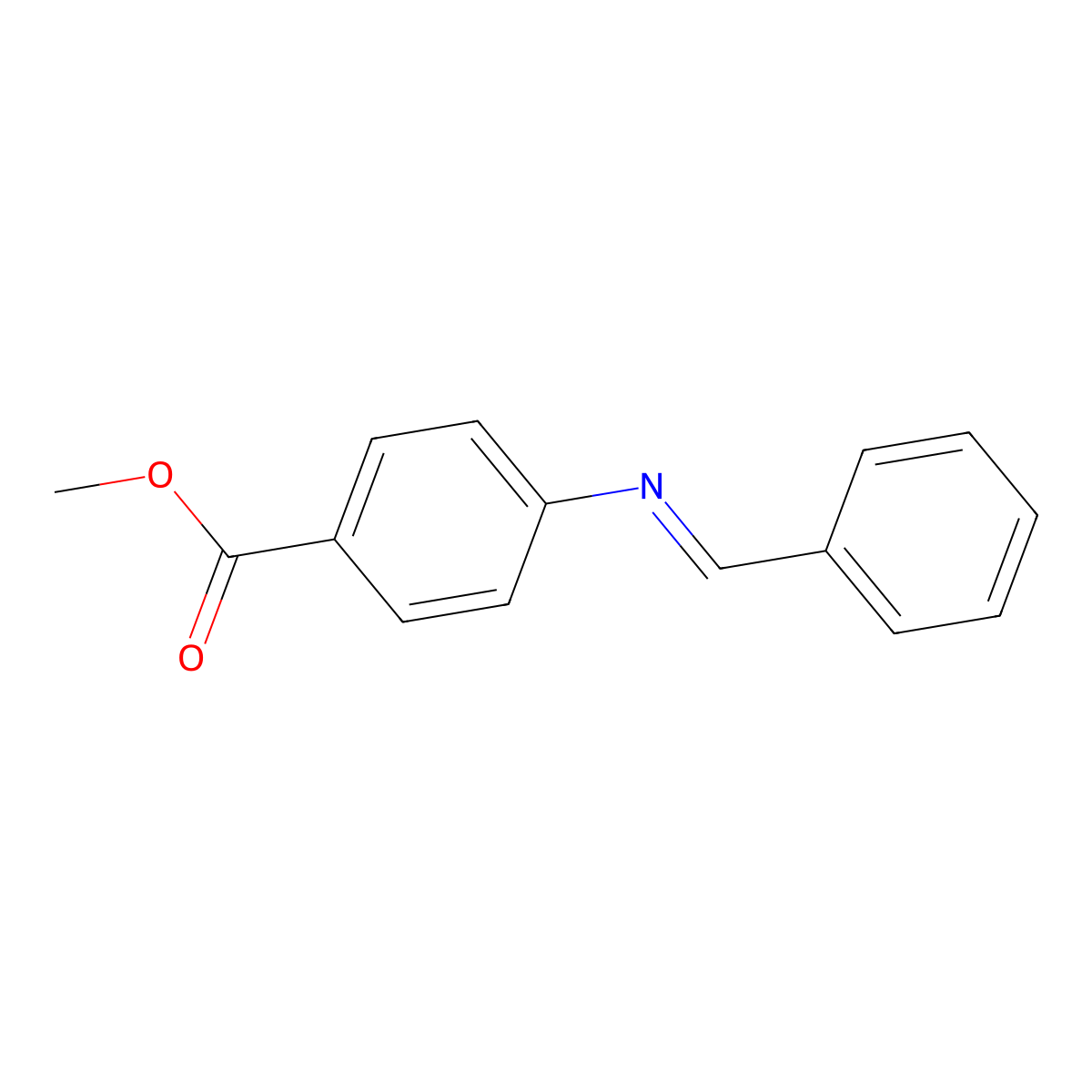Methyl 4-(benzylideneamino)benzoate molecular structure, CAS 4112-09-8