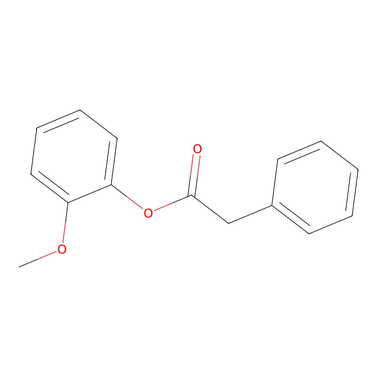2-Methoxyphenyl benzeneacetate molecular structure, CAS 4112-89-4