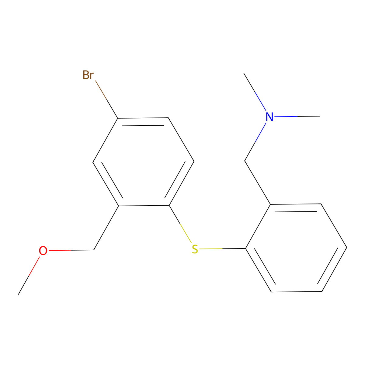1-(2-((4-Bromo-2-(methoxymethyl)phenyl)thio)phenyl)-N,N-dimethylmethanamine molecular structure, CAS 411208-42-9