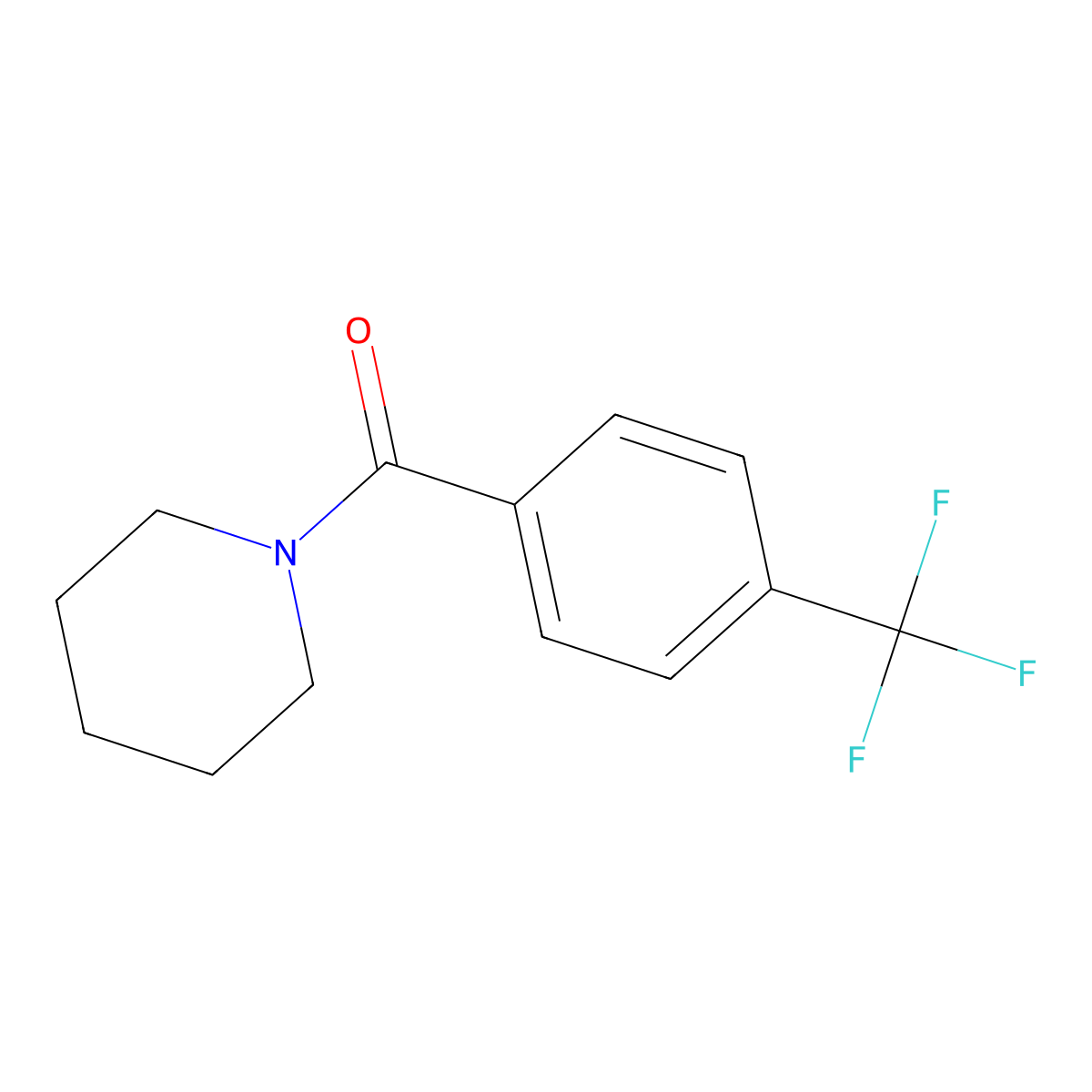1-[4-(Trifluoromethyl)benzoyl]piperidine molecular structure, CAS 411209-38-6
