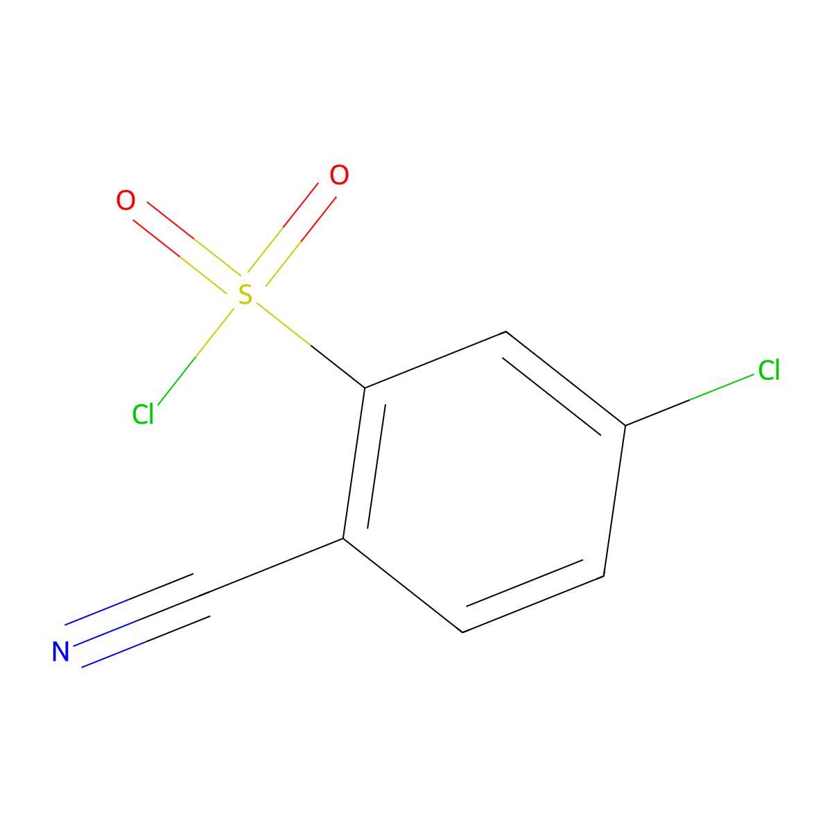 5-Chloro-2-cyanobenzenesulfonyl chloride molecular structure, CAS 411210-92-9