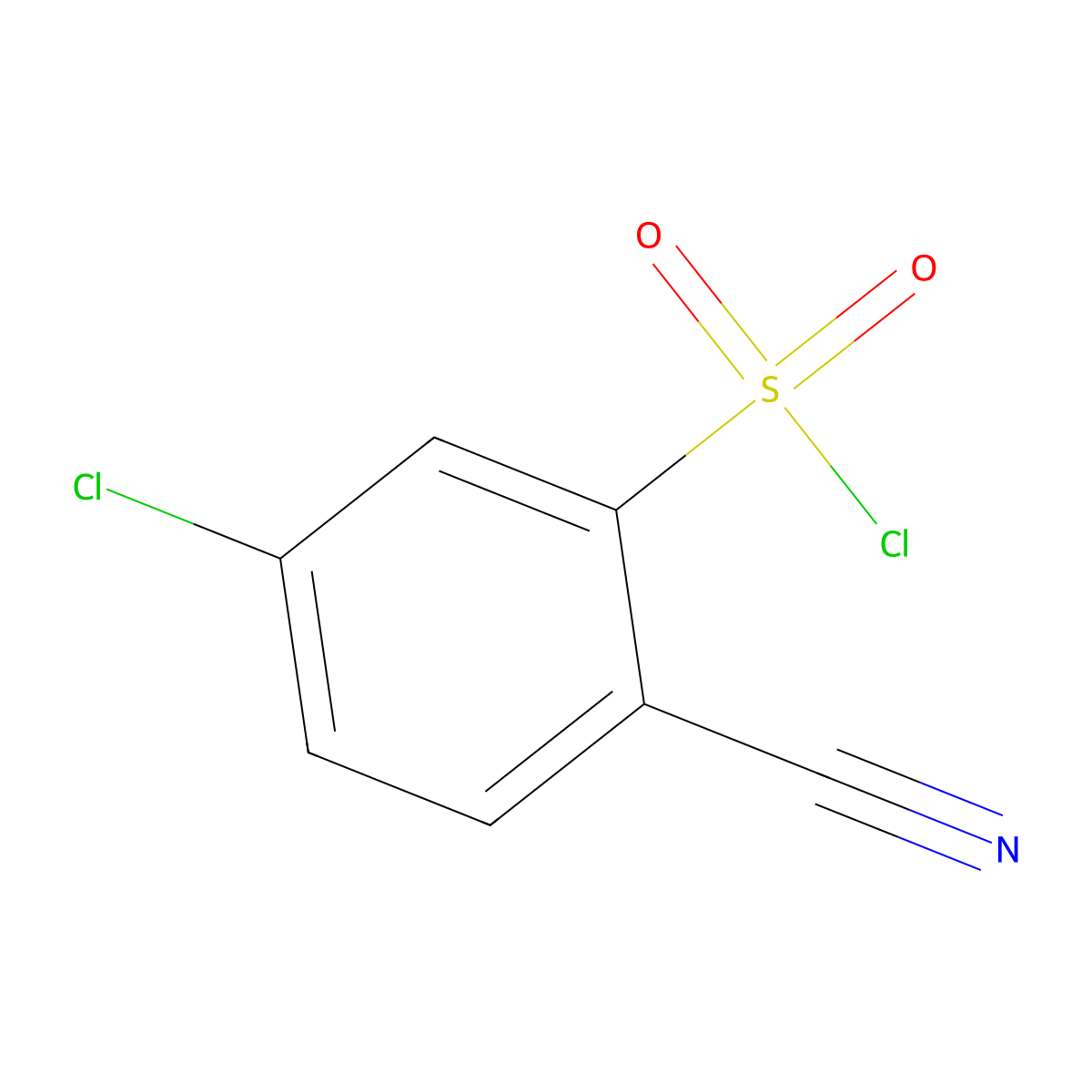 5-Chloro-2-cyanobenzenesulfonyl chloride molecular structure, CAS 411210-92-9