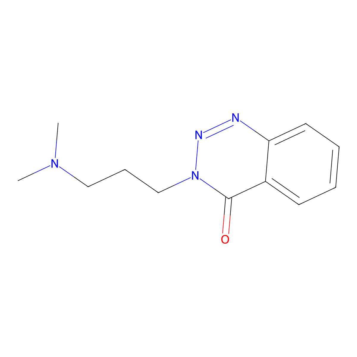 3-[3-(dimethylamino)propyl]-1,2,3-benzotriazin-4(3H)-one molecular structure, CAS 411211-82-0