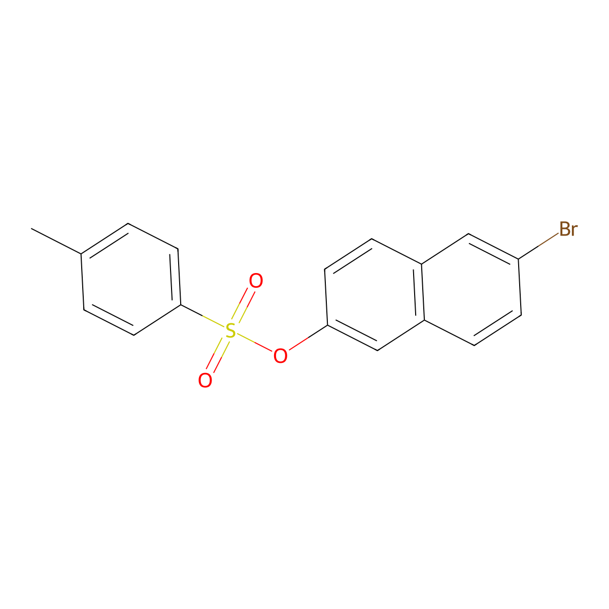 (6-Bromonaphthalen-2-yl) 4-methylbenzenesulfonate molecular structure, CAS 411219-20-0