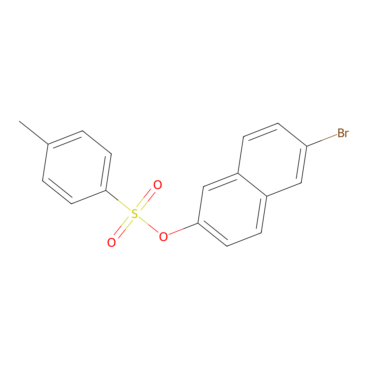 (6-Bromonaphthalen-2-yl) 4-methylbenzenesulfonate molecular structure, CAS 411219-20-0