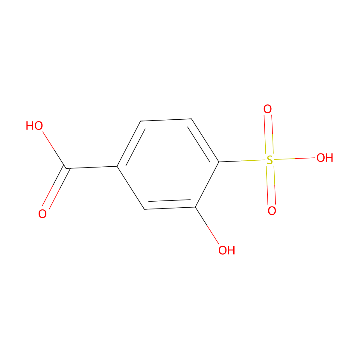 3-Hydroxy-4-sulfobenzoic acid molecular structure, CAS 411224-30-1