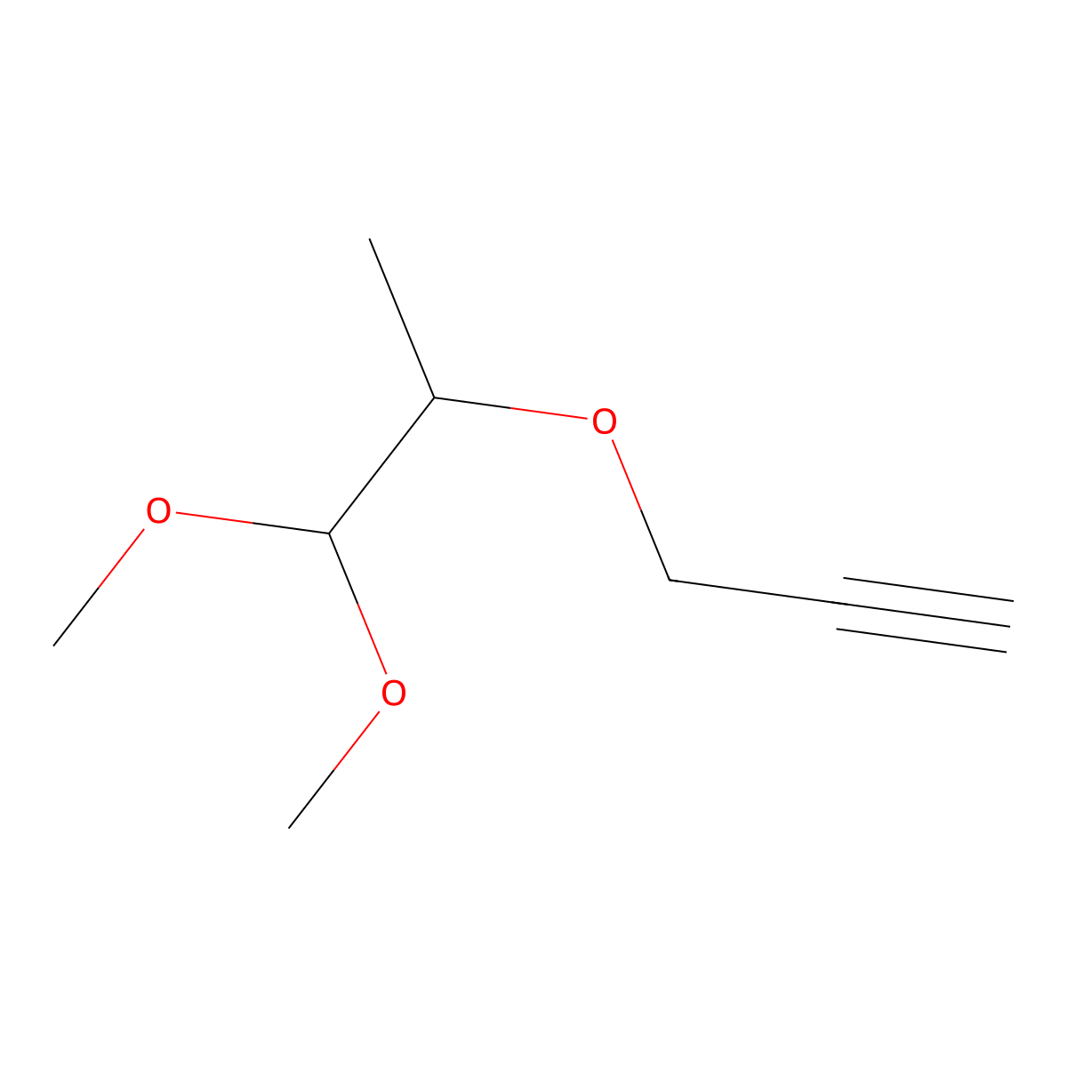 3-((1,1-Dimethoxypropan-2-yl)oxy)prop-1-yne molecular structure, CAS 411224-75-4