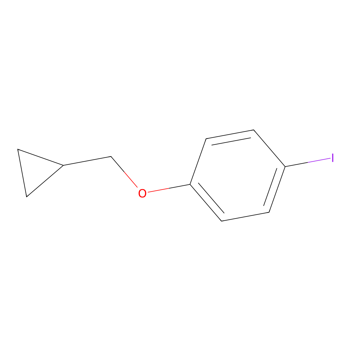1-(Cyclopropylmethoxy)-4-iodobenzene molecular structure, CAS 411229-57-7