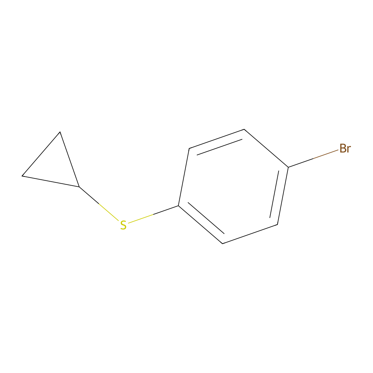 1-Bromo-4-cyclopropylthiobenzene molecular structure, CAS 411229-63-5