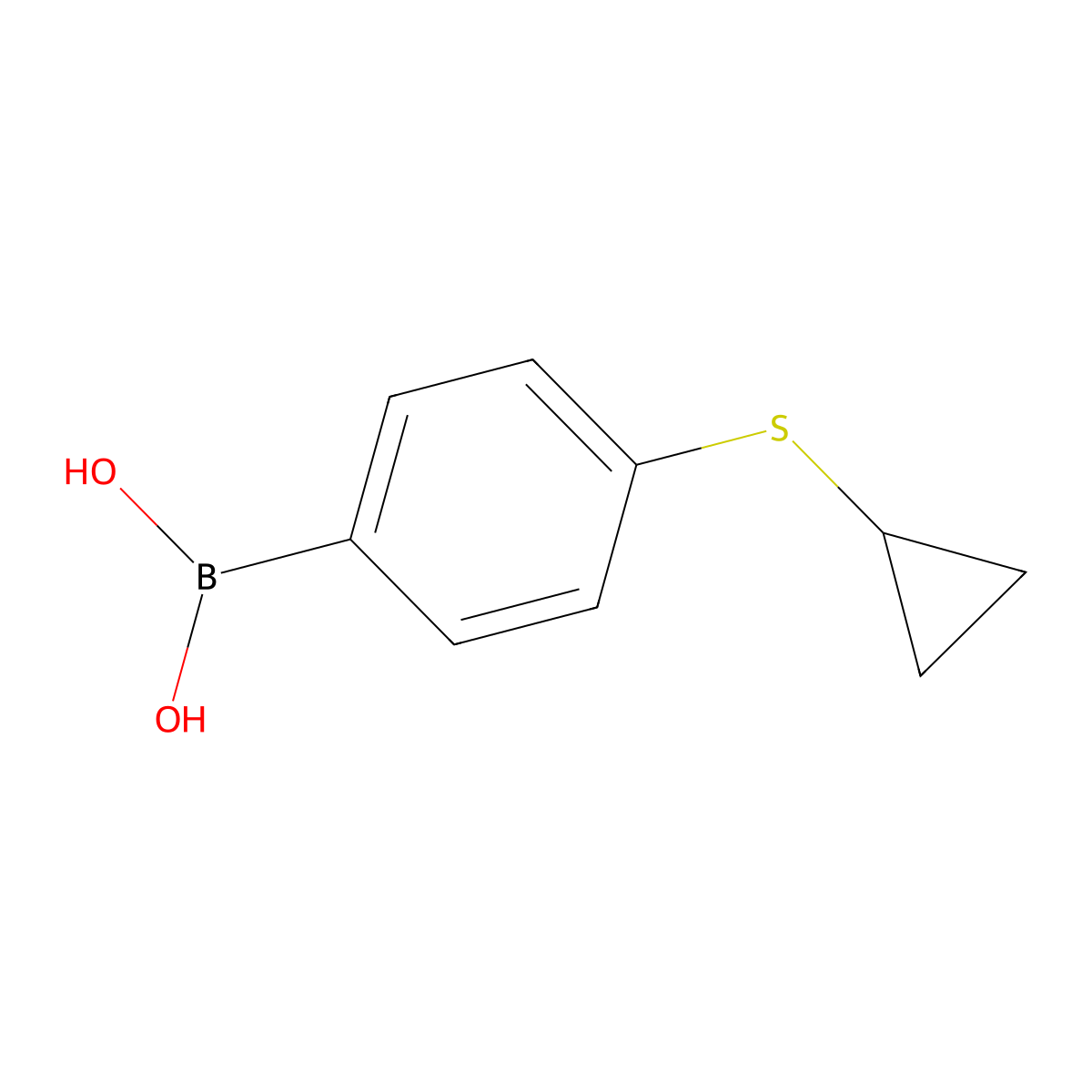 (4-(Cyclopropylthio)phenyl)boronic acid molecular structure, CAS 411229-80-6