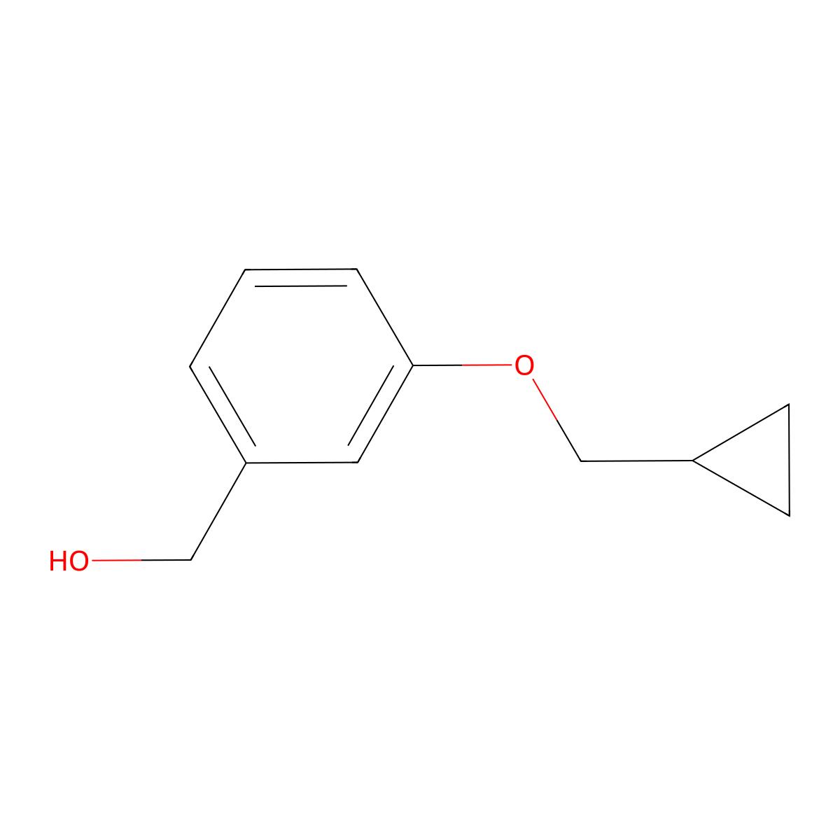 [3-(Cyclopropylmethoxy)phenyl]methanol molecular structure, CAS 411229-88-4