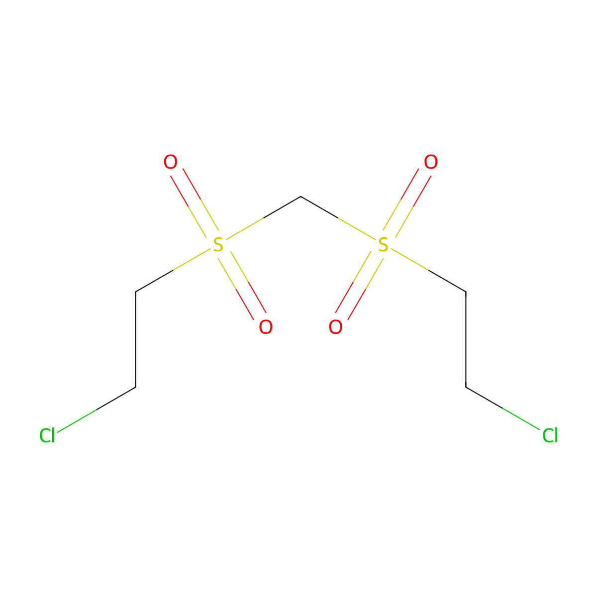 Bis(2-chloroethylsulfonyl)methane molecular structure, CAS 41123-59-5