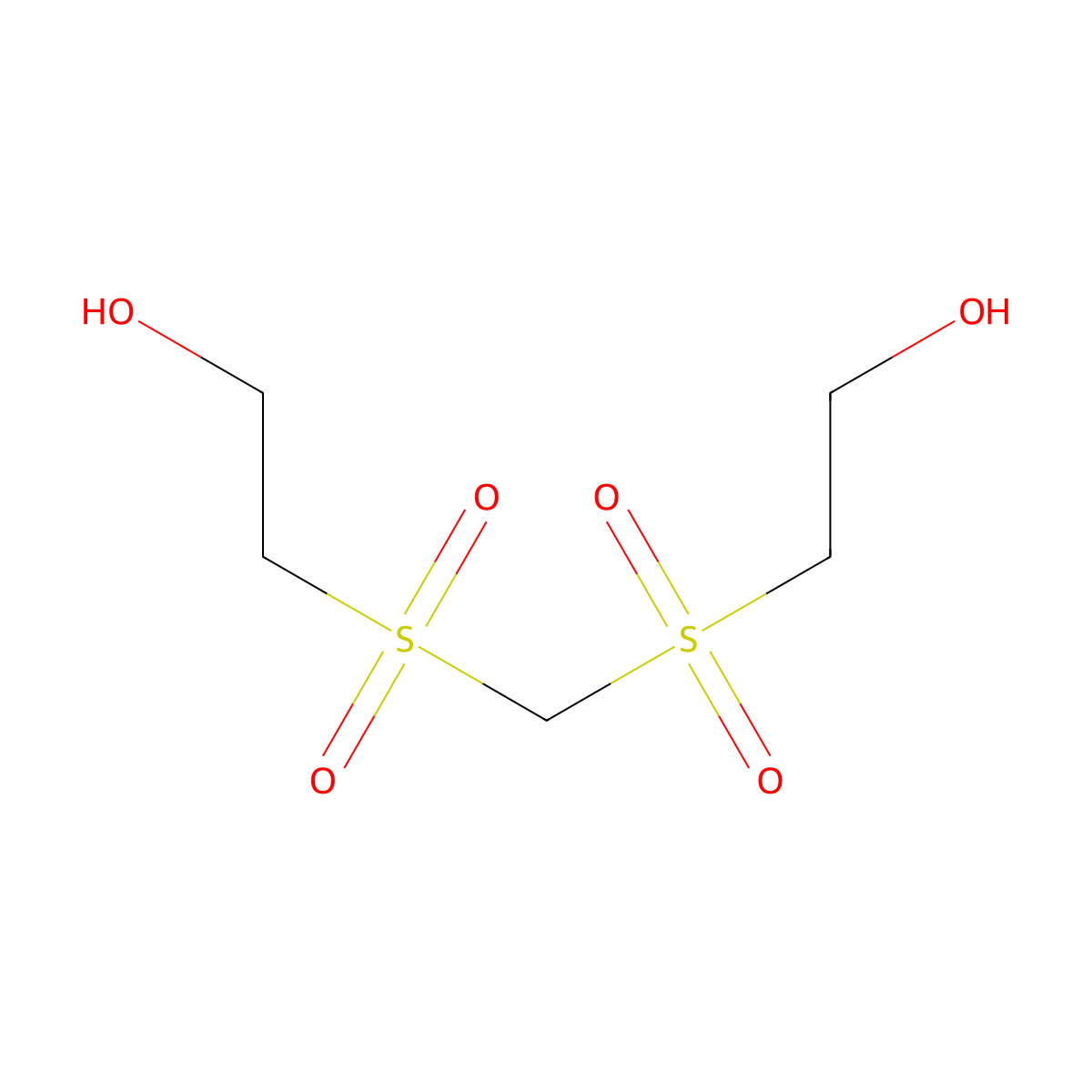 Ethanol, 2,2'-(methylenebis(sulfonyl))bis- molecular structure, CAS 41123-69-7