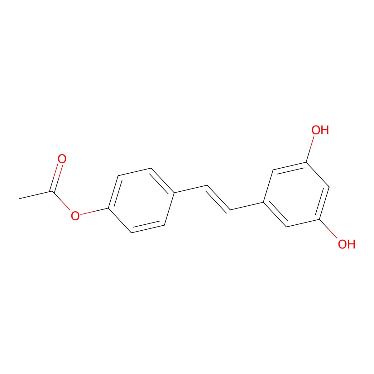 Resveratryl acetate molecular structure, CAS 411233-11-9