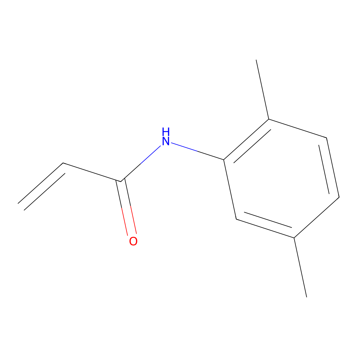 N-(2,5-dimethylphenyl)prop-2-enamide molecular structure, CAS 411236-58-3