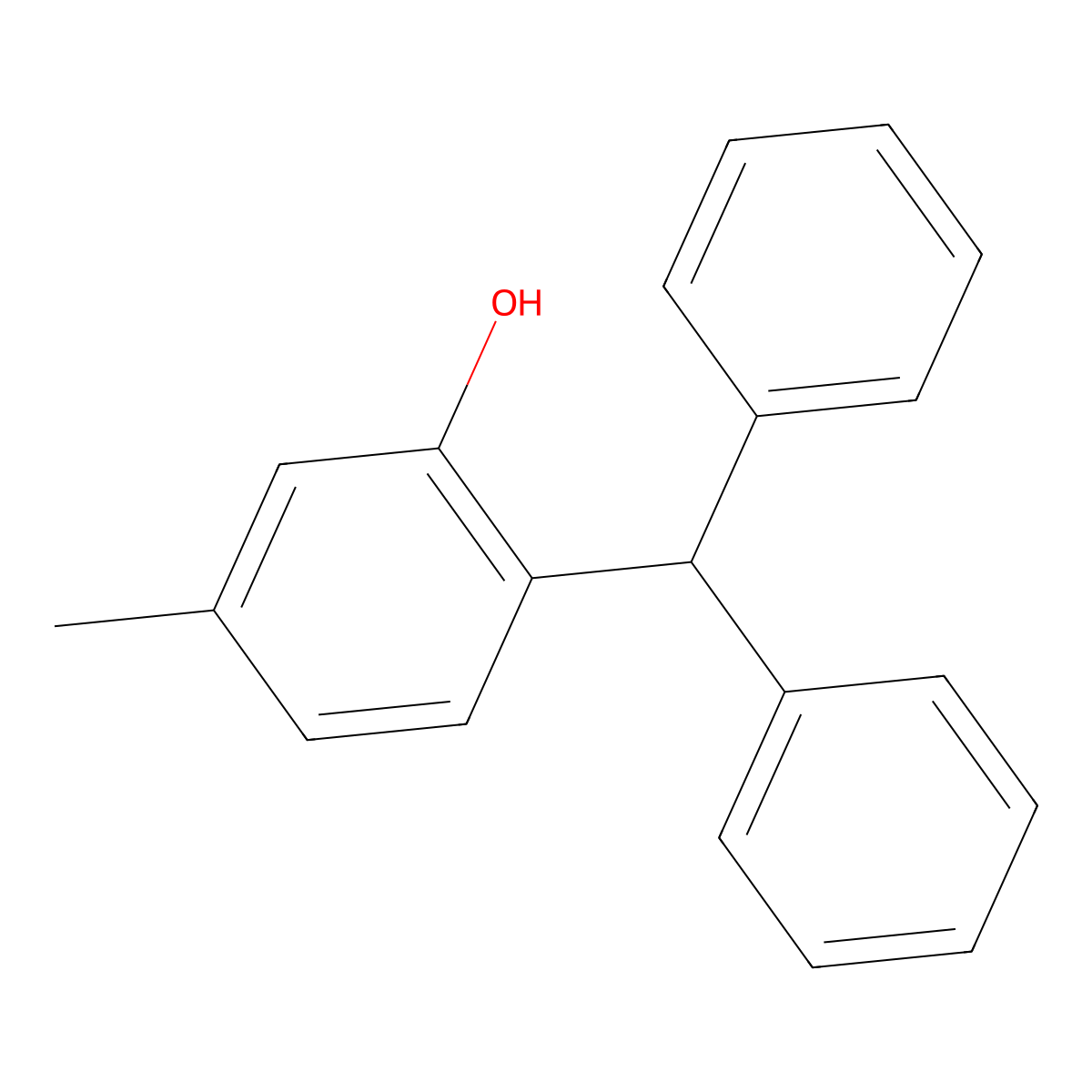 2-Benzhydryl-5-methylphenol molecular structure, CAS 411239-19-5