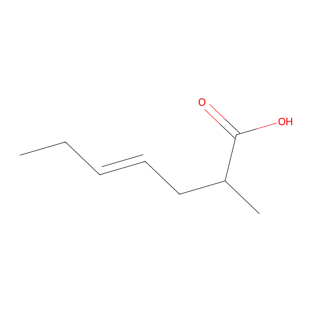 2-Methylhept-4-enoic acid molecular structure, CAS 411239-87-7