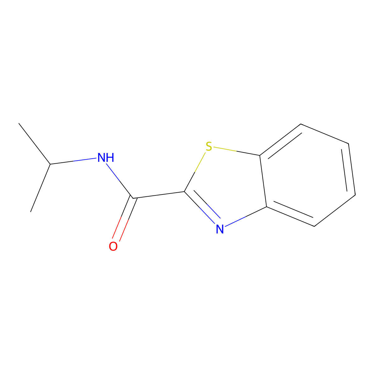 N-(propan-2-yl)-1,3-benzothiazole-2-carboxamide molecular structure, CAS 41124-28-1