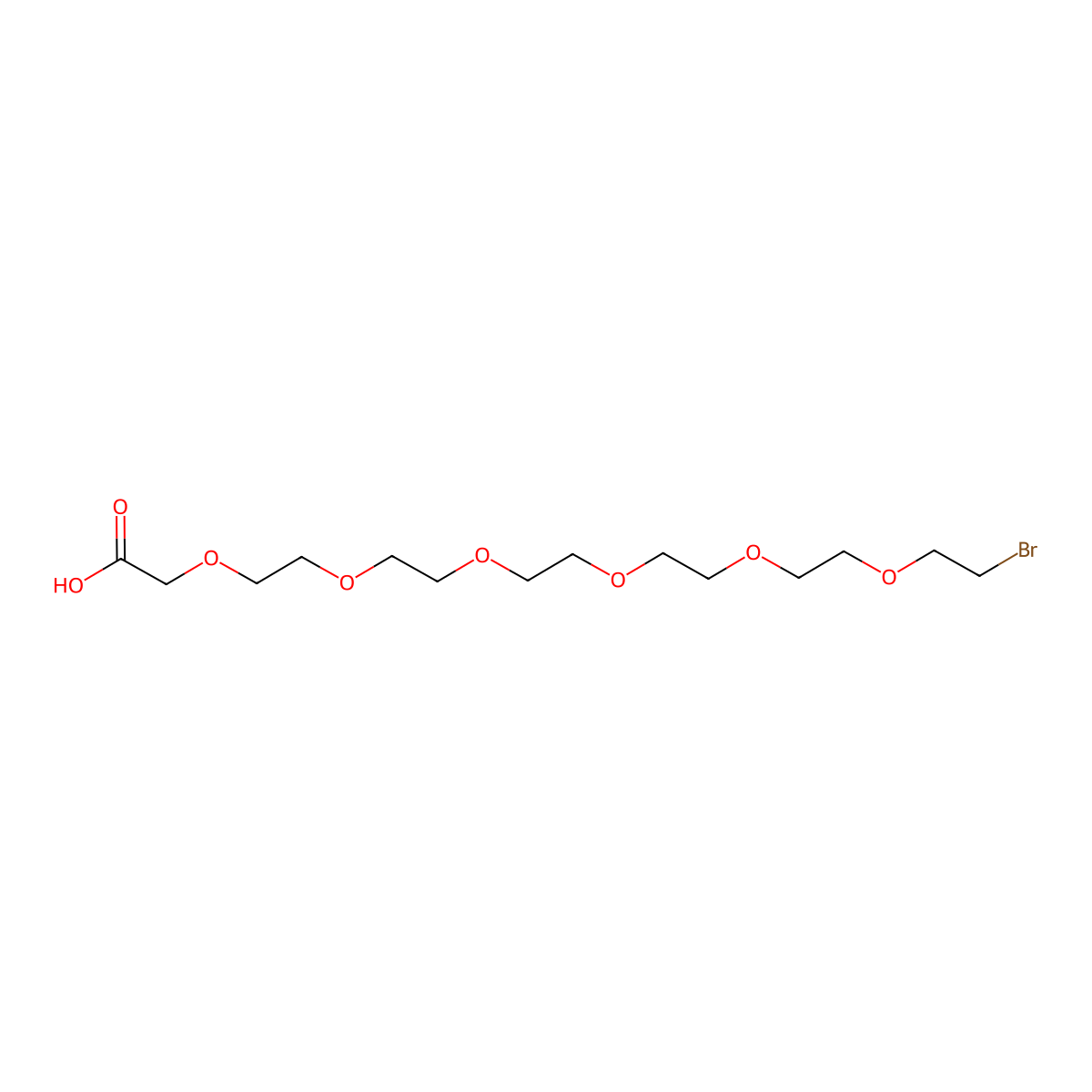 Br-PEG6-CH2COOH molecular structure, CAS 411241-11-7