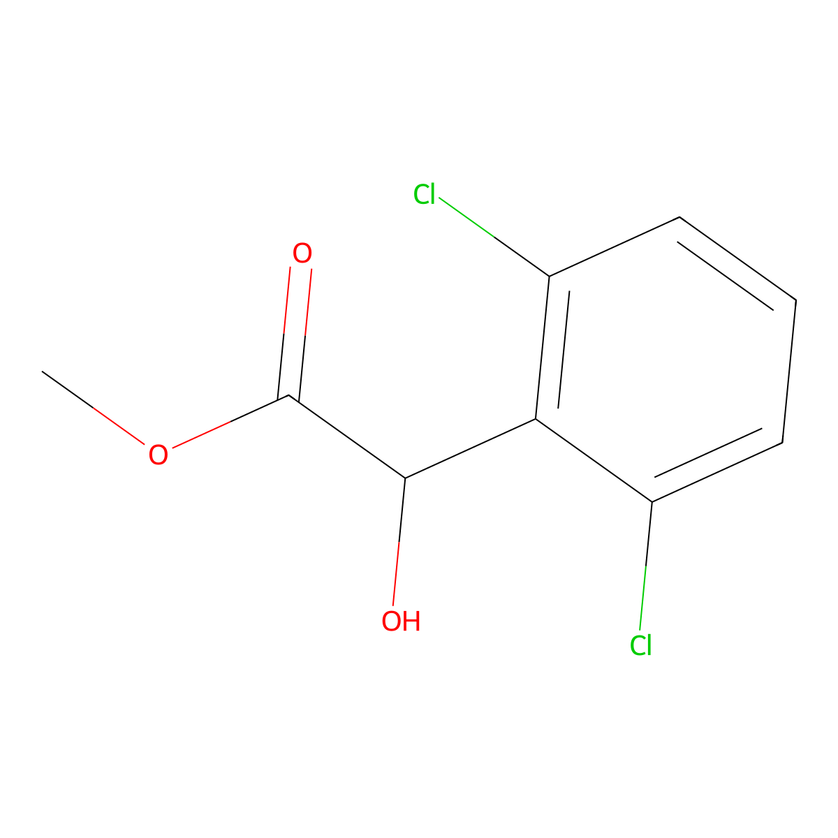 Methyl 2,6-dichloro-|A-hydroxybenzeneacetate molecular structure, CAS 411241-65-1