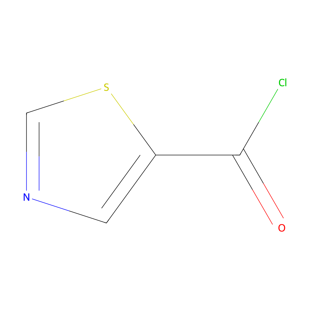 1,3-Thiazole-5-carbonyl chloride molecular structure, CAS 41125-73-9