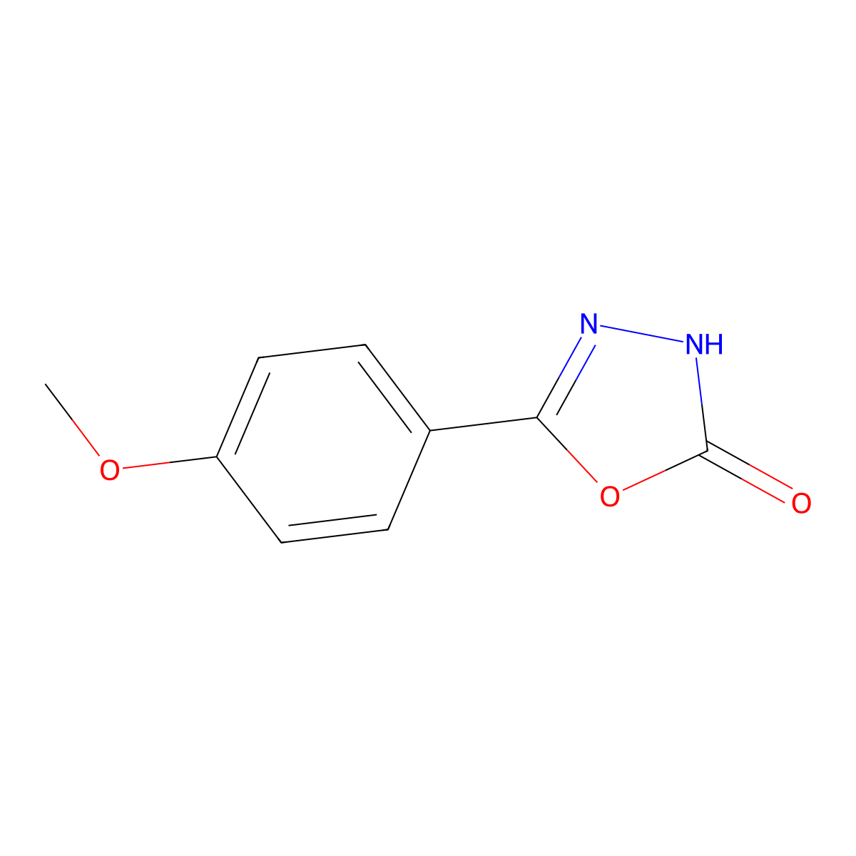 5-(4-Methoxyphenyl)-1,3,4-oxadiazol-2(3H)-one molecular structure, CAS 41125-75-1