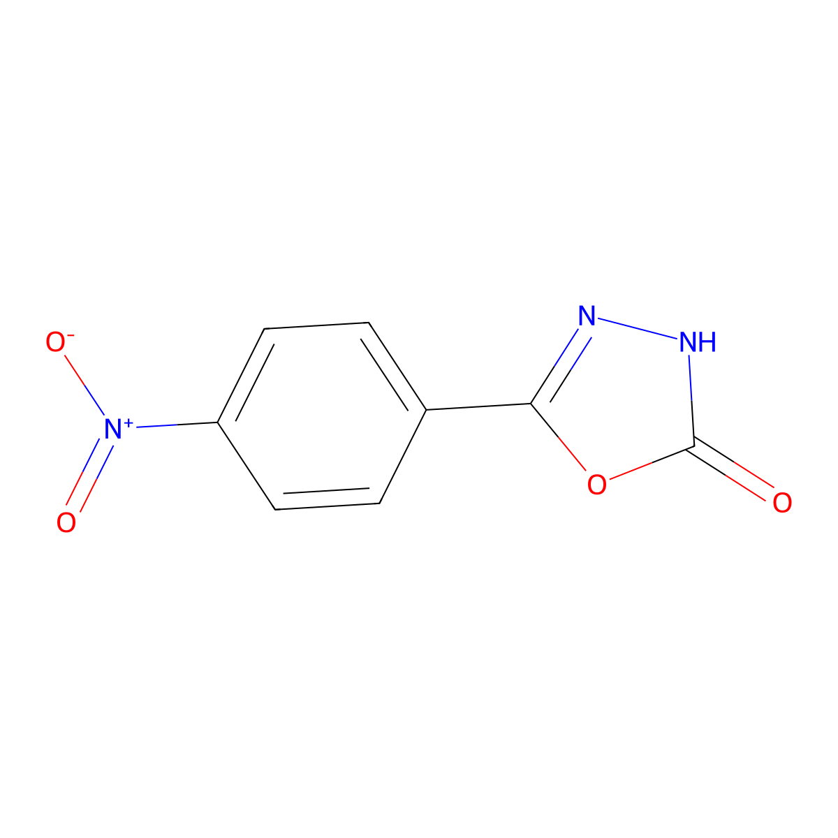 5-(4-Nitrophenyl)-1,3,4-oxadiazol-2-ol molecular structure, CAS 41125-77-3