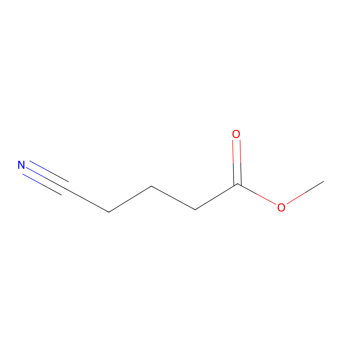 Methyl 4-cyanobutanoate molecular structure, CAS 41126-15-2
