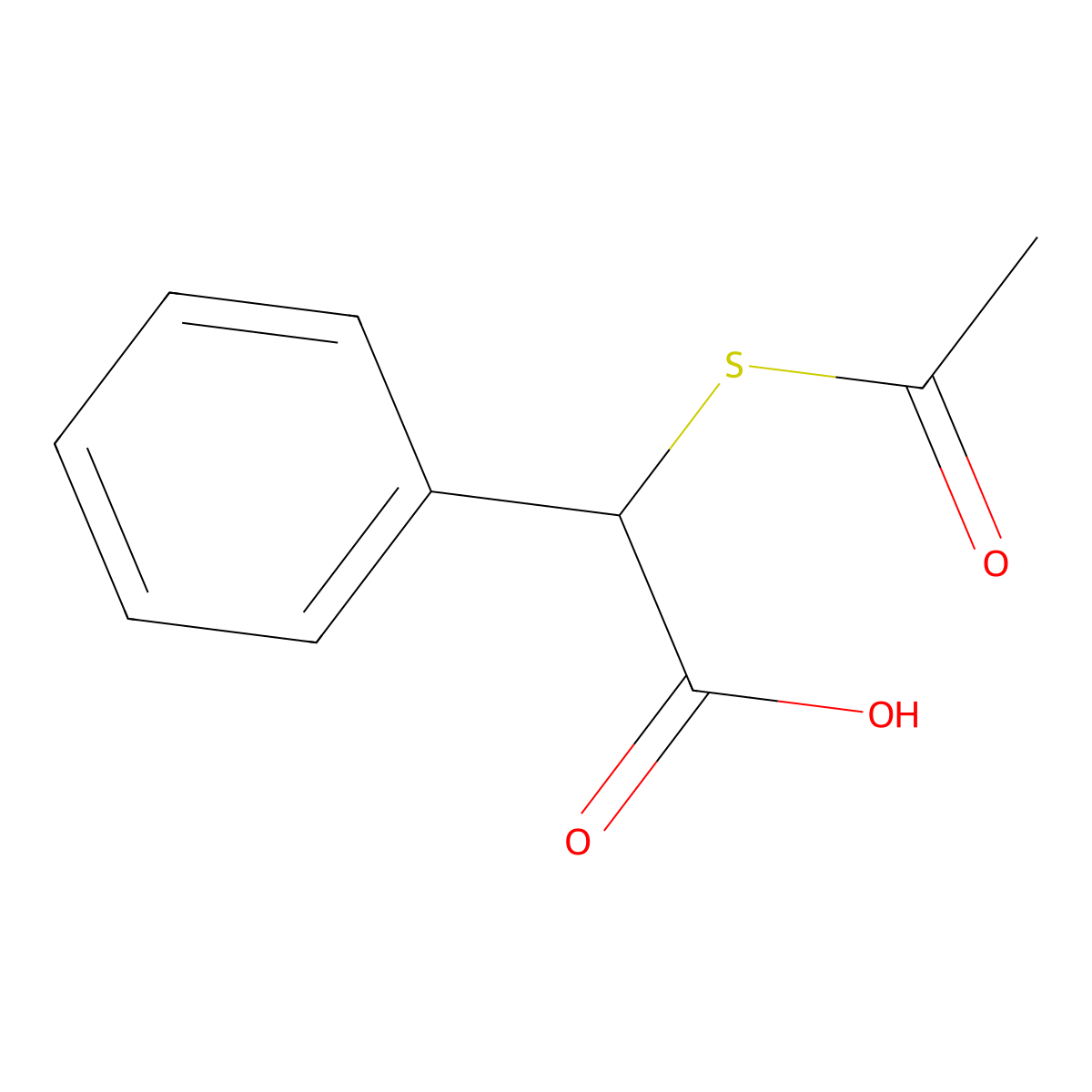 2-(Acetylsulfanyl)-2-phenylacetic acid molecular structure, CAS 41128-19-2