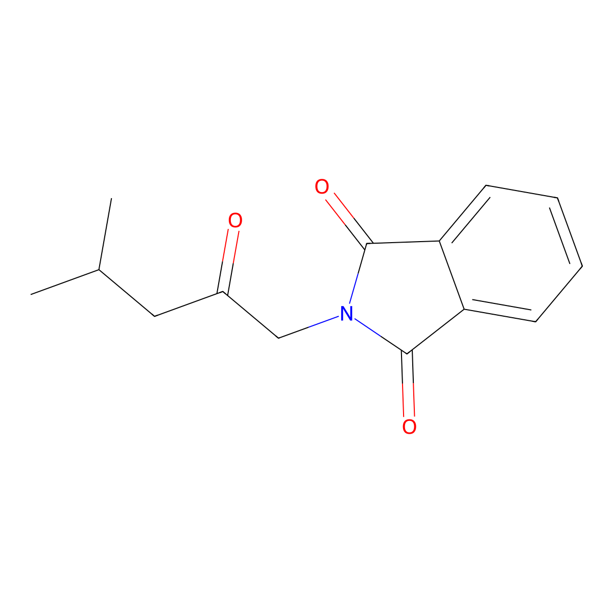 2-(4-methyl-2-oxopentyl)-1H-isoindole-1,3(2H)-dione molecular structure, CAS 4113-64-8