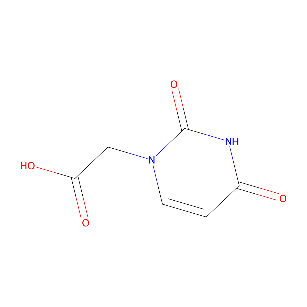 2-(2,4-Dioxo-1,2,3,4-tetrahydropyrimidin-1-yl)acetic acid molecular structure, CAS 4113-97-7