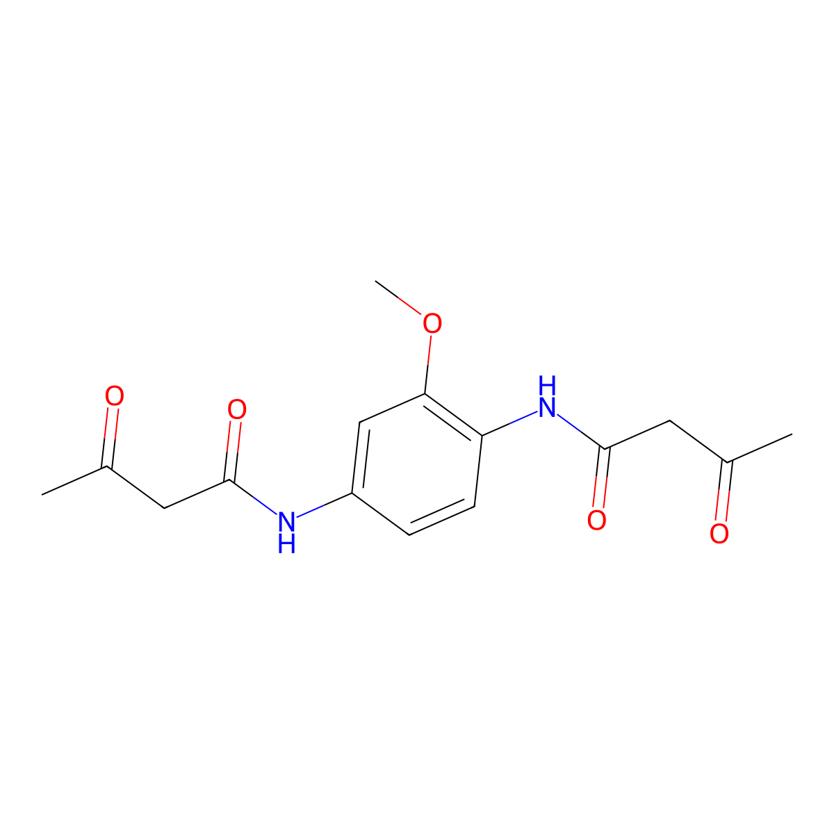 N-[3-methoxy-4-(3-oxobutanoylamino)phenyl]-3-oxobutanamide molecular structure, CAS 41131-67-3