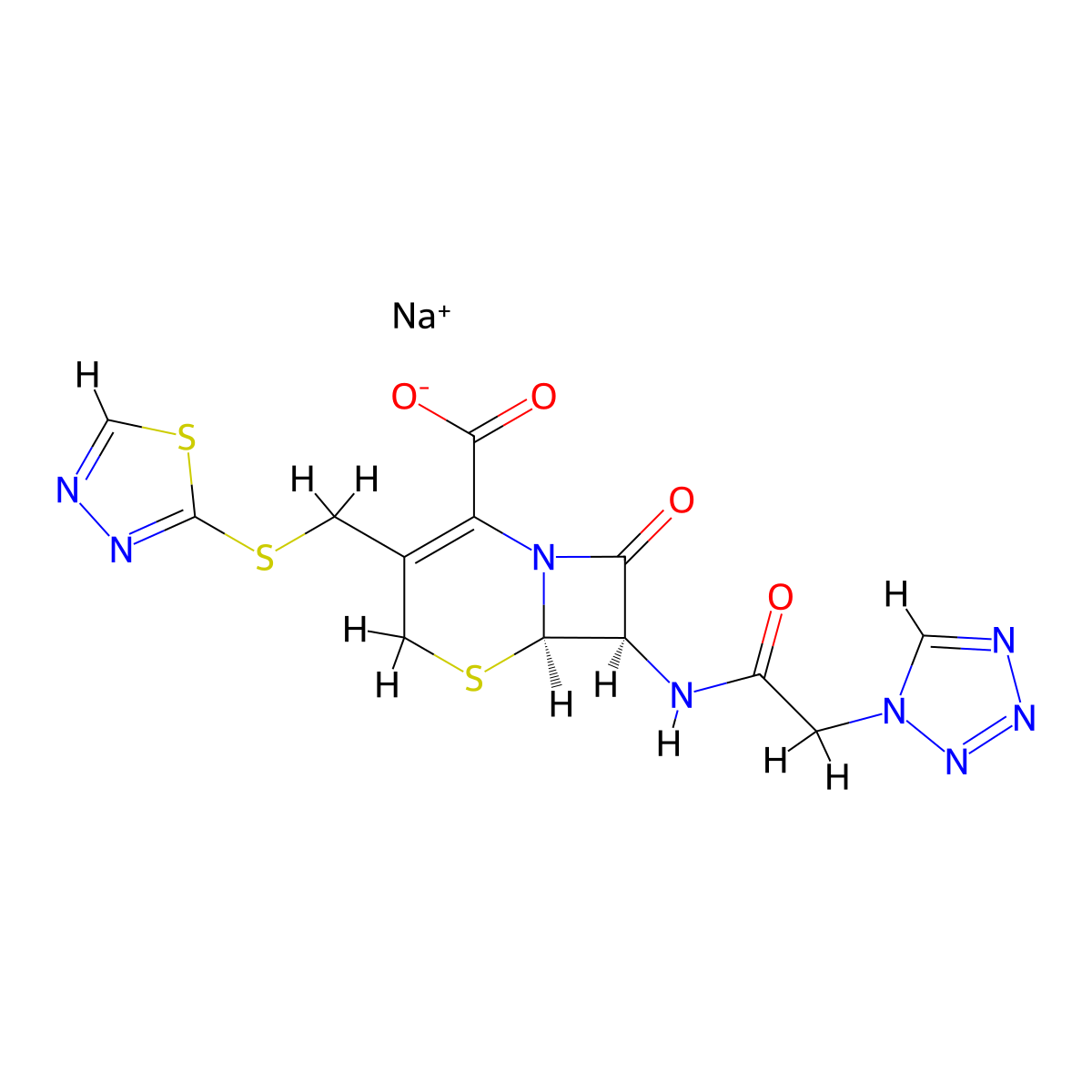 Ceftezole Sodium molecular structure, CAS 41136-22-5