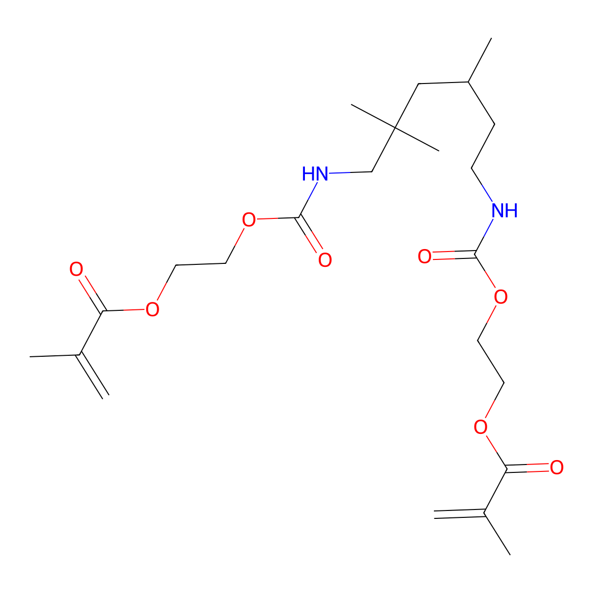 Urethane dimethacrylate molecular structure, CAS 41137-60-4