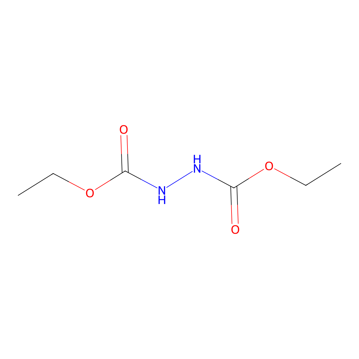 1,2-Hydrazinedicarboxylic acid, 1,2-diethyl ester molecular structure, CAS 4114-28-7