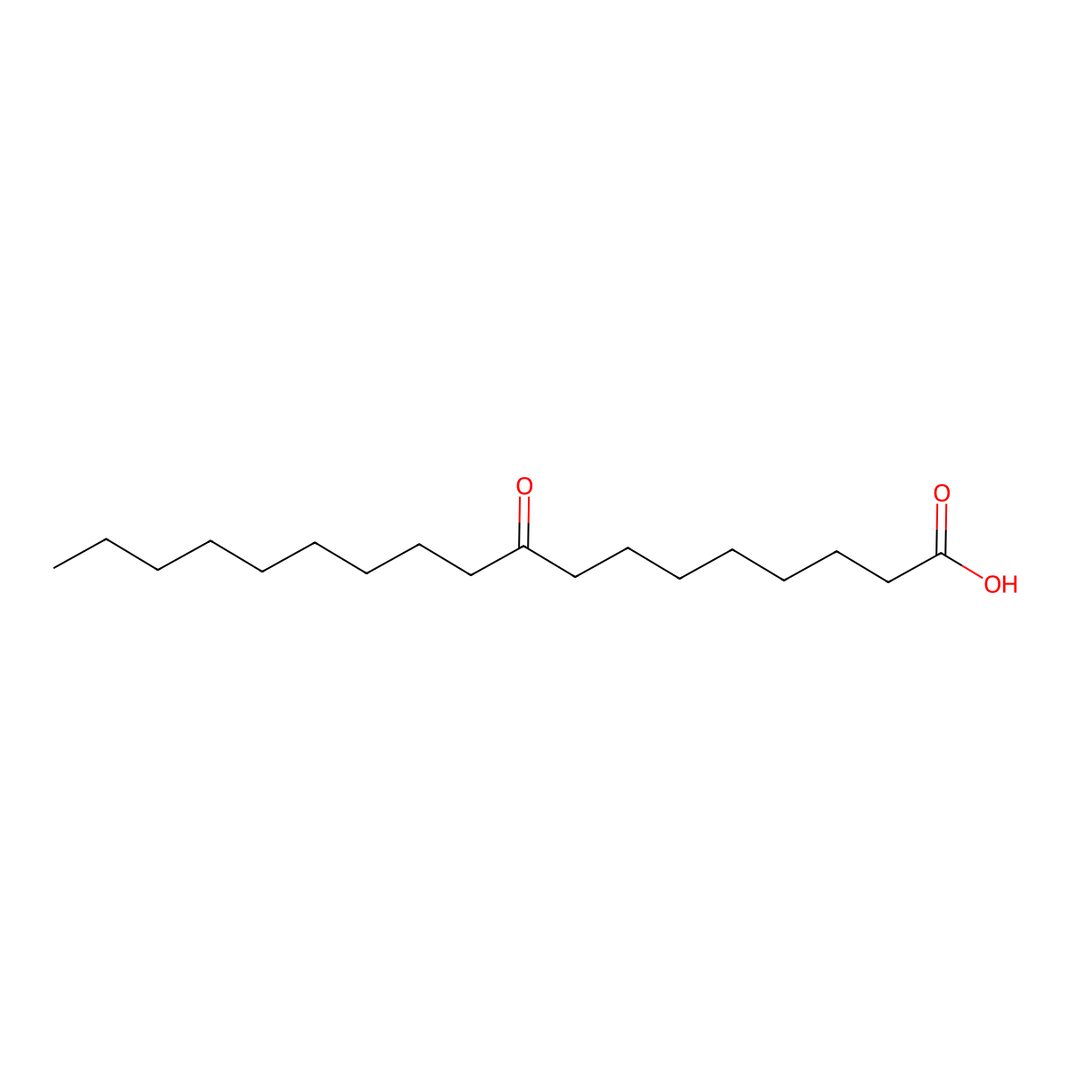 9-Oxooctadecanoic acid molecular structure, CAS 4114-74-3