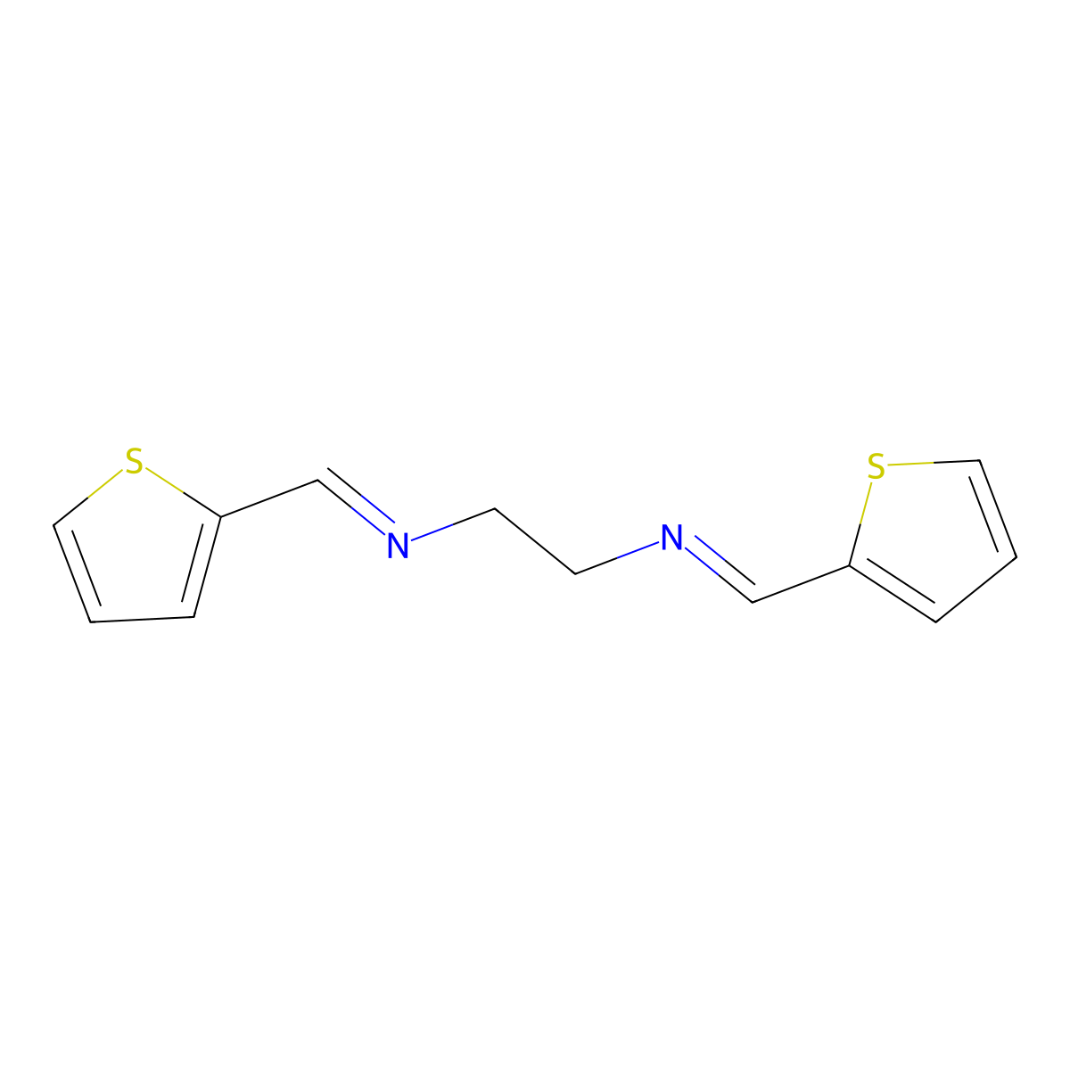 N1,N2-Bis(thiophen-2-ylmethylene)ethane-1,2-diamine molecular structure, CAS 4114-94-7