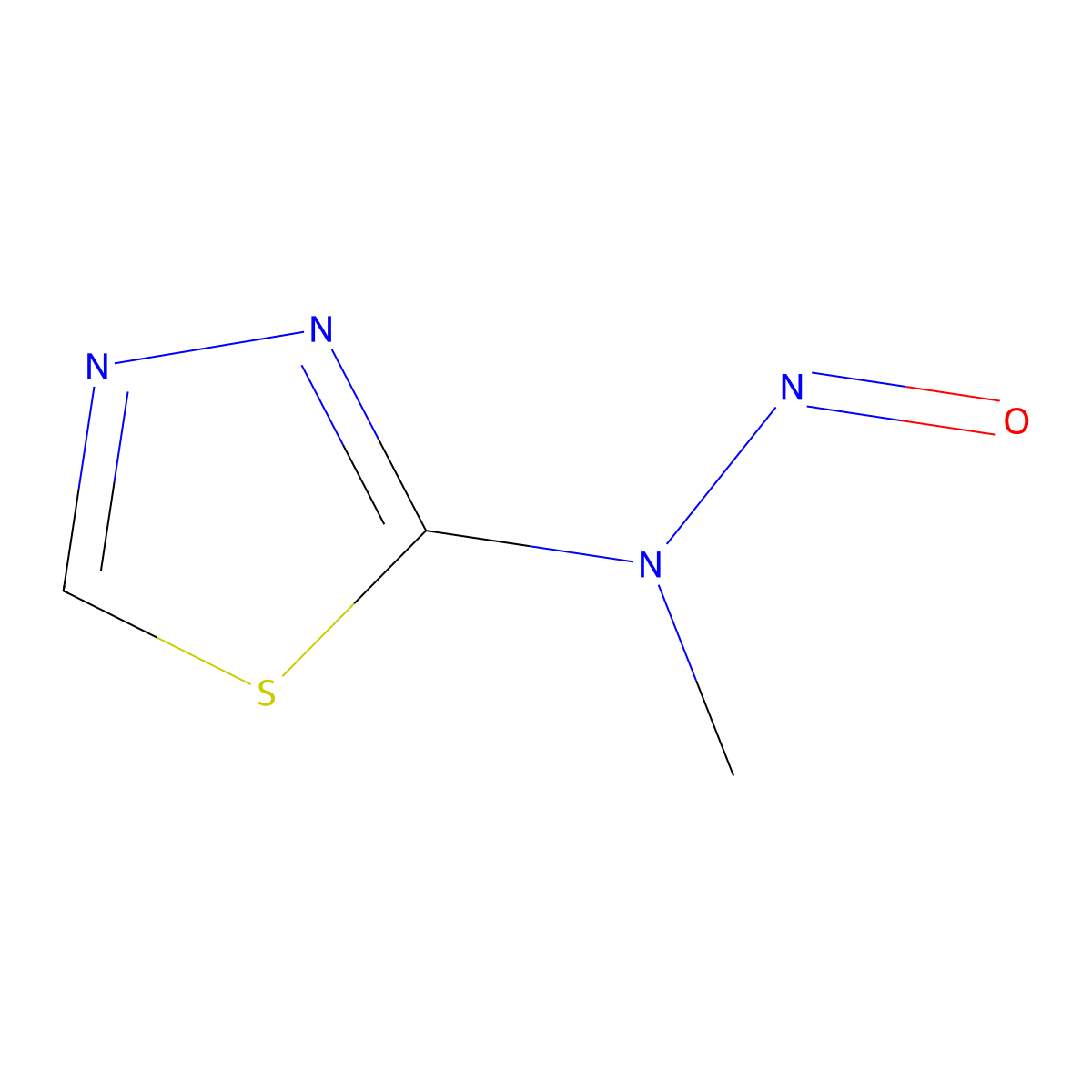N-Methyl-N-nitroso-1,3,4-thiadiazol-2-amine molecular structure, CAS 41148-18-9