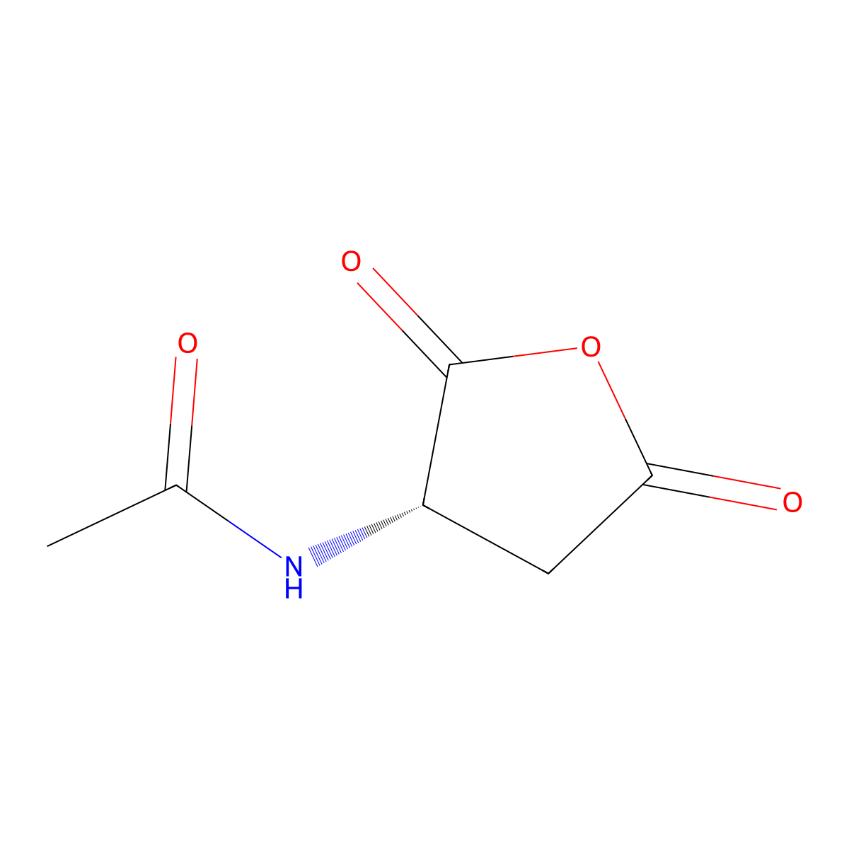 N-[(3S)-Tetrahydro-2,5-dioxo-3-furanyl]acetamide molecular structure, CAS 41148-79-2