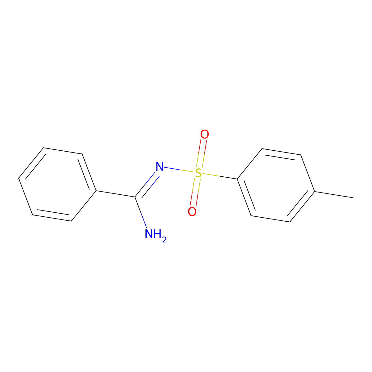 N'-(4-methylphenyl)sulfonylbenzenecarboximidamide molecular structure, CAS 4115-16-6
