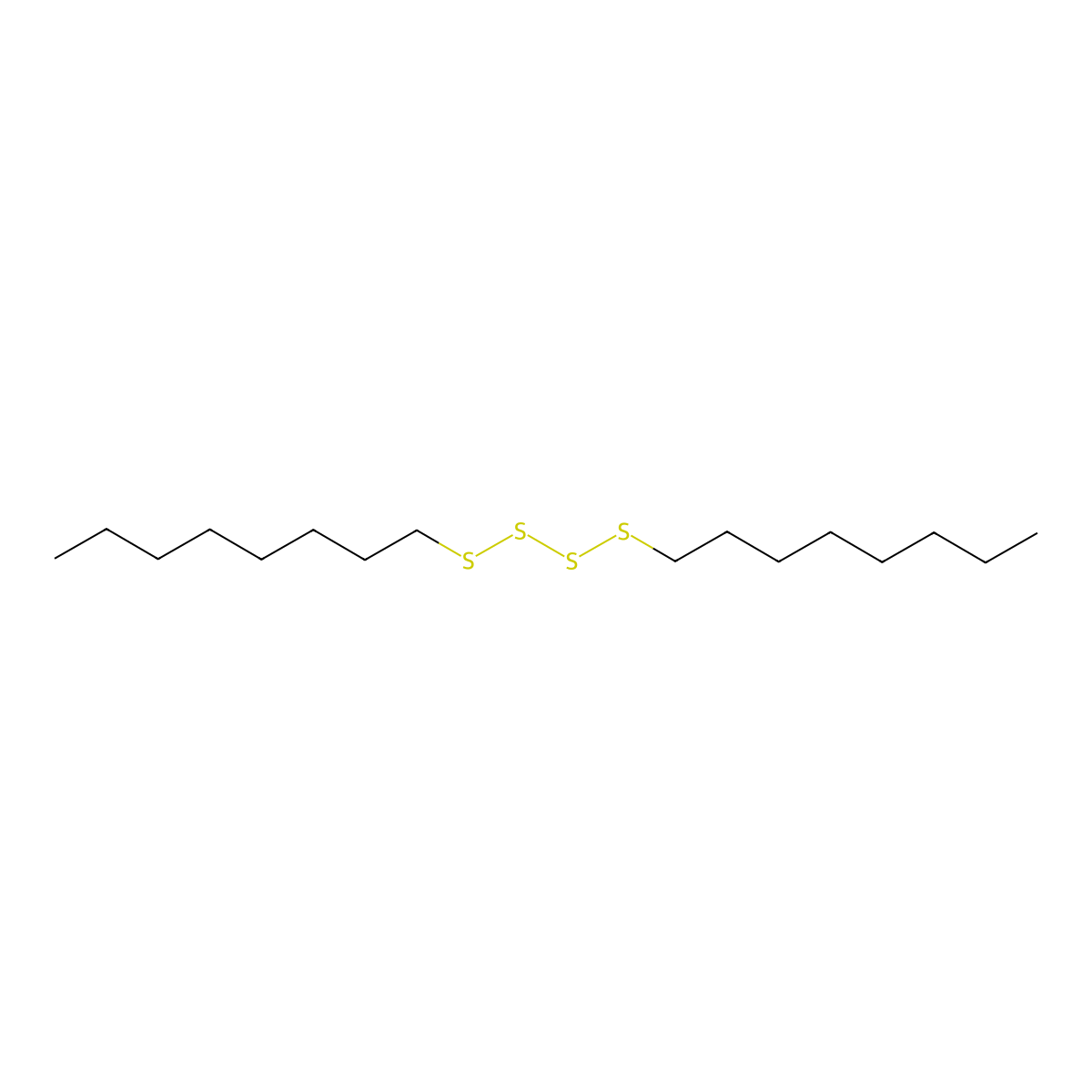 Tetrasulfide, dioctyl molecular structure, CAS 4115-50-8