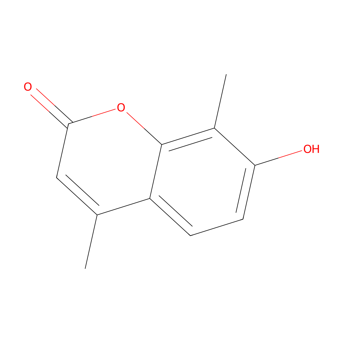 2H-1-Benzopyran-2-one, 7-hydroxy-4,8-dimethyl- molecular structure, CAS 4115-76-8
