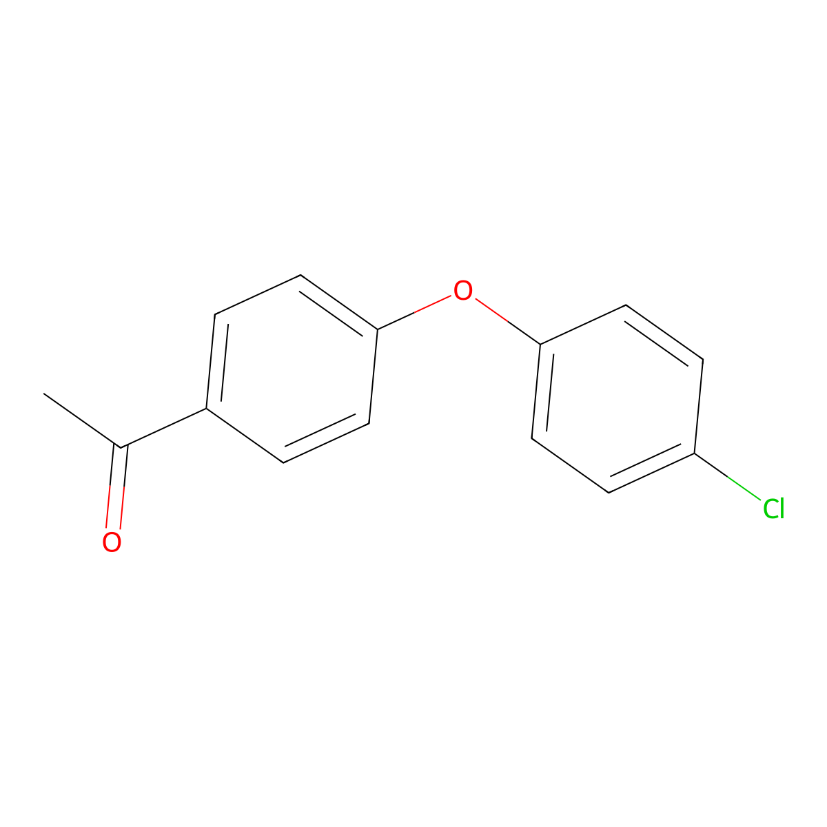 1-(4-(4-Chlorophenoxy)phenyl)ethanone molecular structure, CAS 41150-48-5