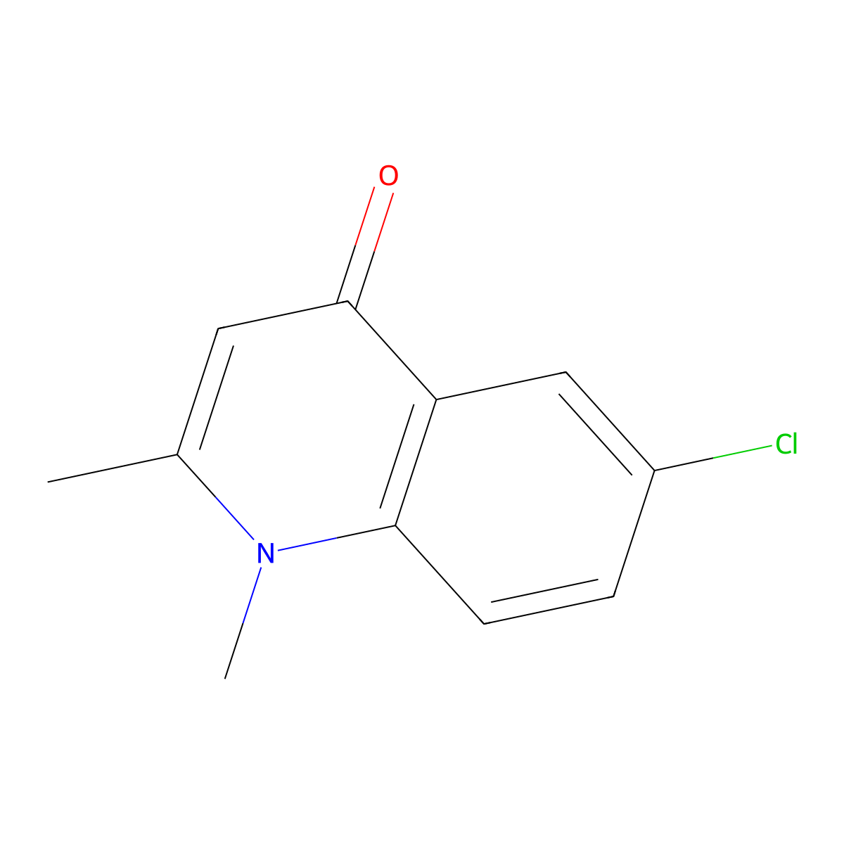 6-Chloro-1,2-dimethylquinolin-4(1H)-one molecular structure, CAS 41151-90-0
