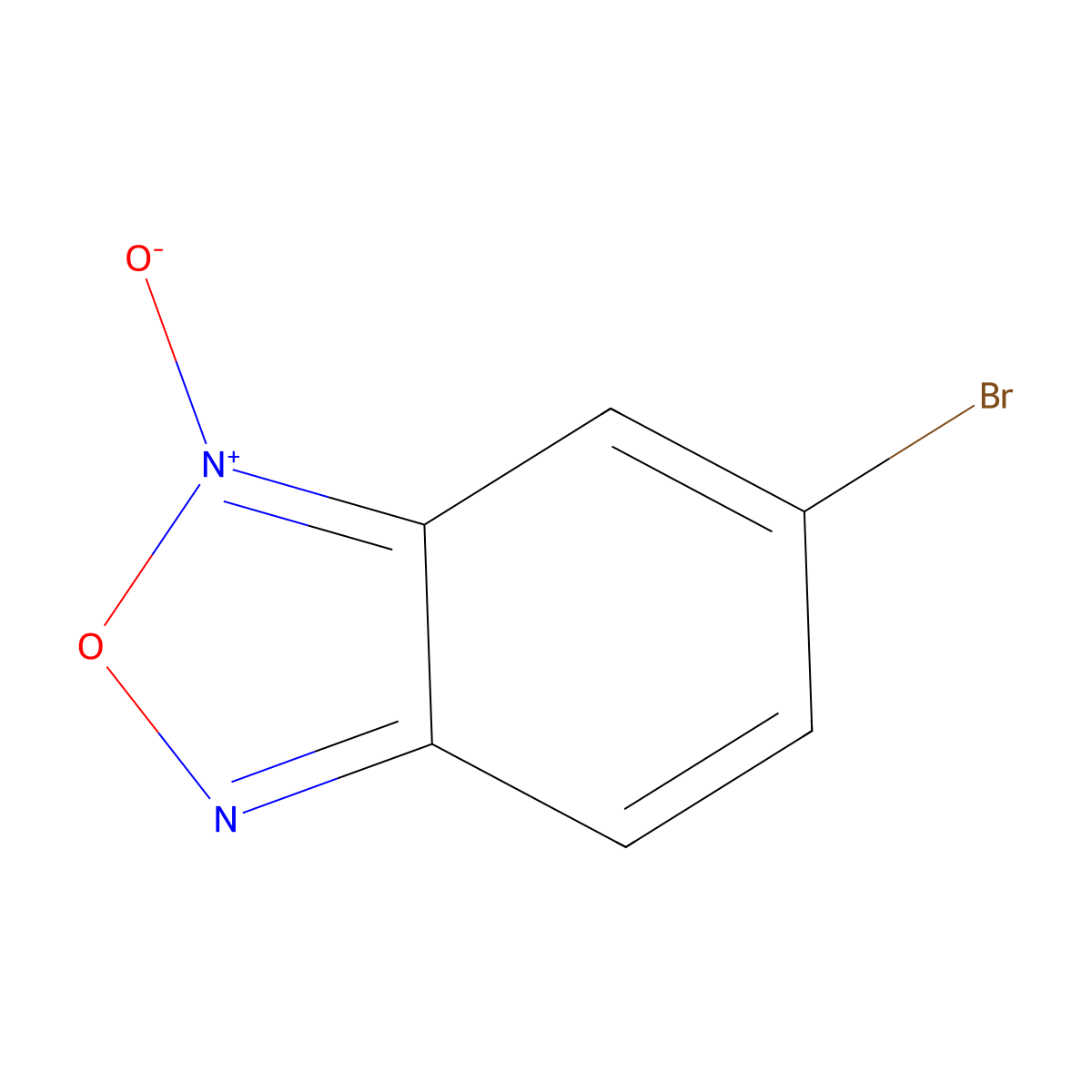 6-Bromobenzo[c][1,2,5]oxadiazole 1-oxide molecular structure, CAS 41153-83-7