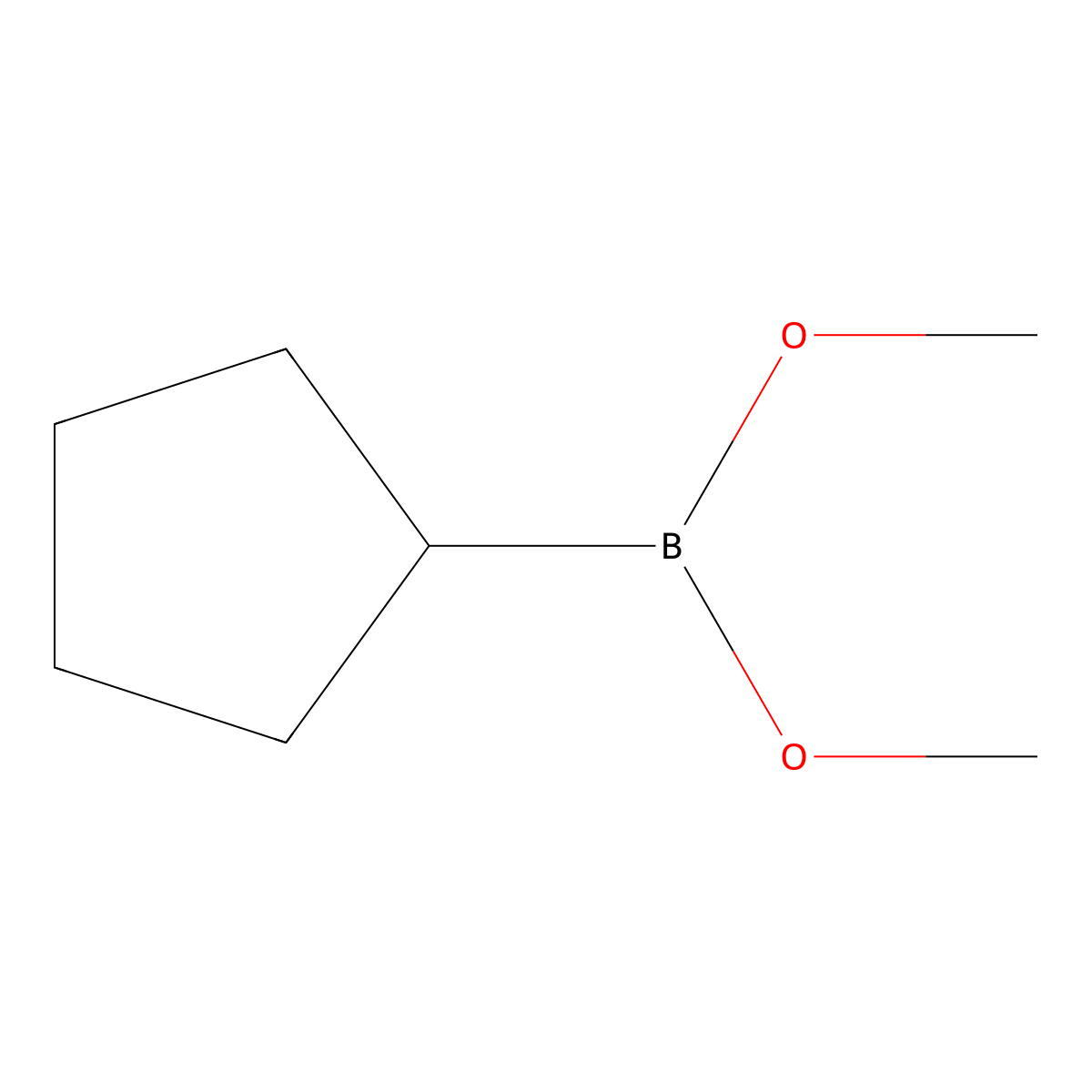 Dimethyl cyclopentylboronate molecular structure, CAS 41156-60-9